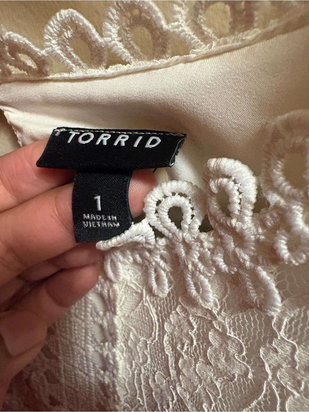 Torrid Ivory Lace Crochet Top - Picture 5 of 5
